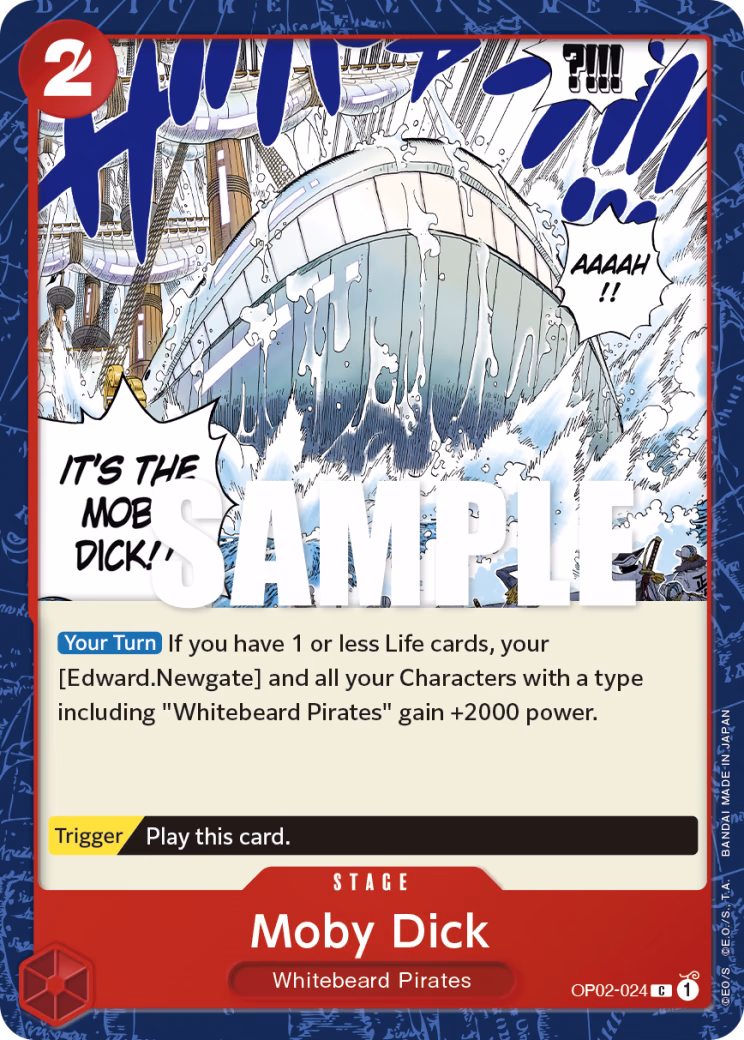 Moby Dick One Piece card (OP02-024, Paramount War)