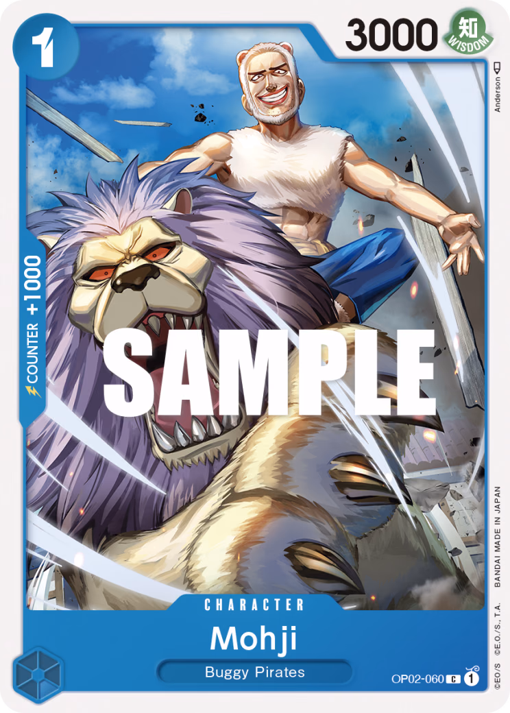 Mohji One Piece card (OP02-060, Paramount War)