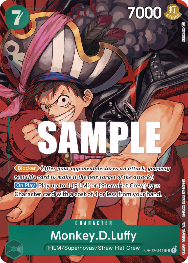 Monkey.D.Luffy (Alternate Art) One Piece card (OP02-041, Paramount War)