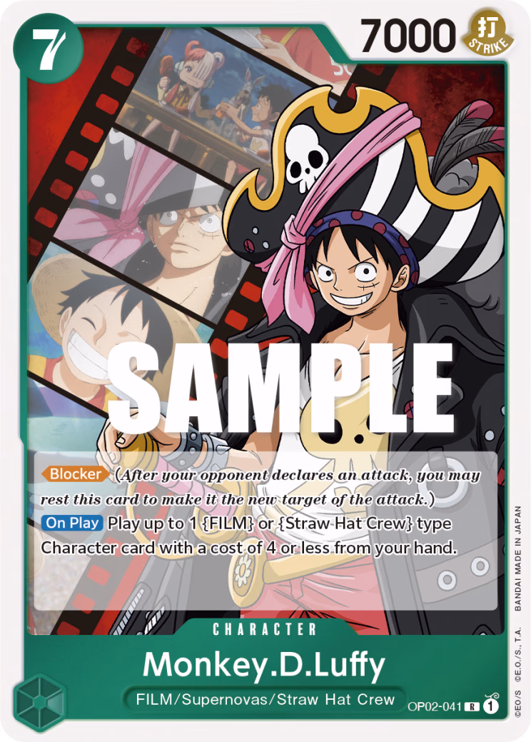 Monkey.D.Luffy One Piece card (OP02-041, Paramount War)