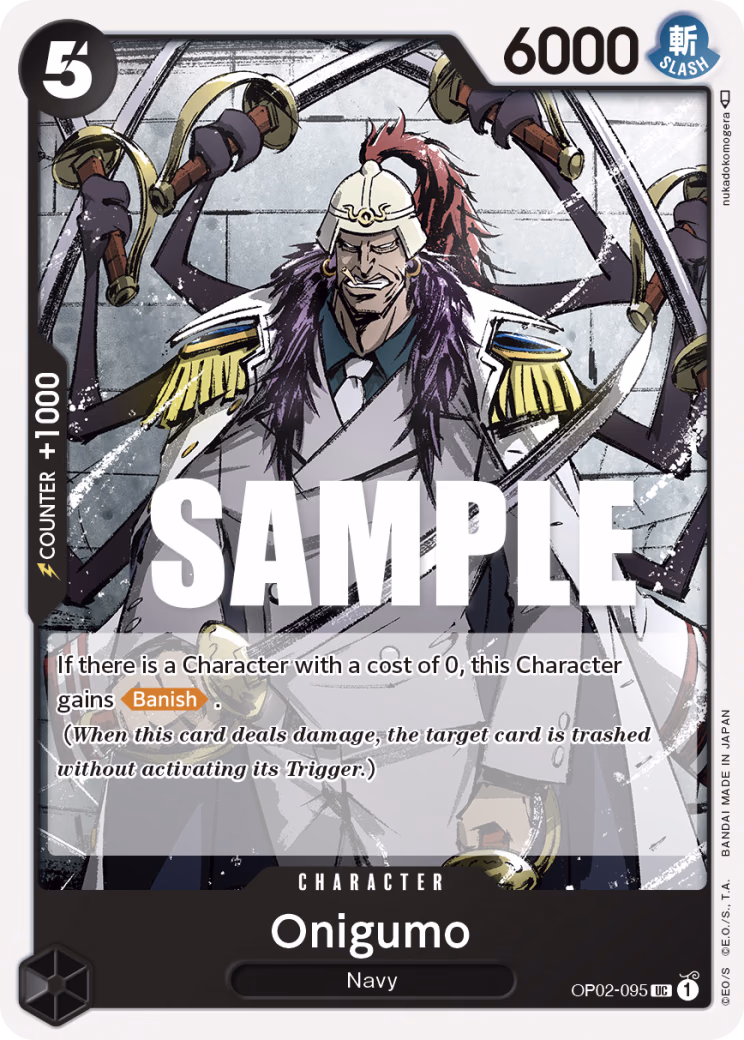 Onigumo One Piece card (OP02-095, Paramount War)