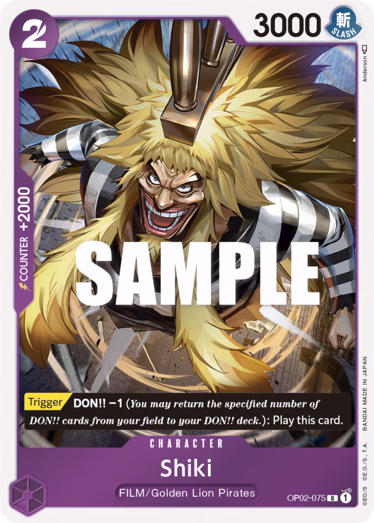 Shiki One Piece card (OP02-075, Paramount War)