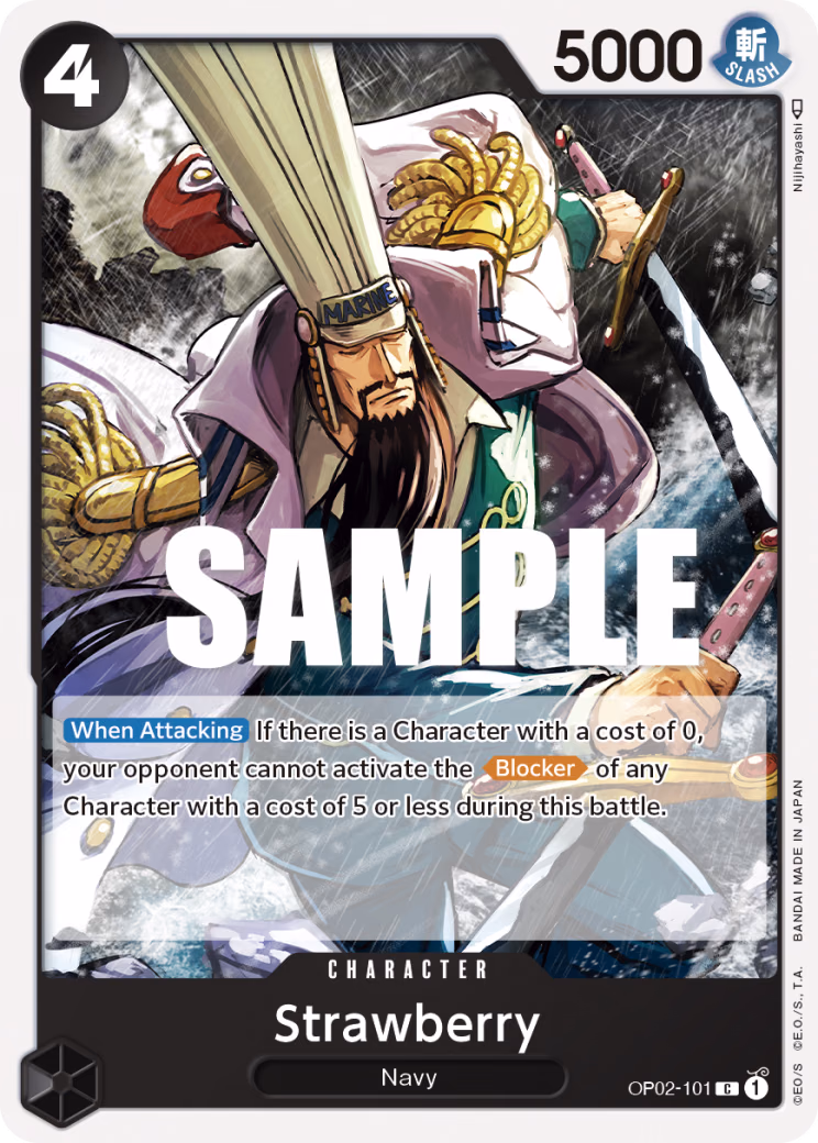 Strawberry One Piece card (OP02-101, Paramount War)