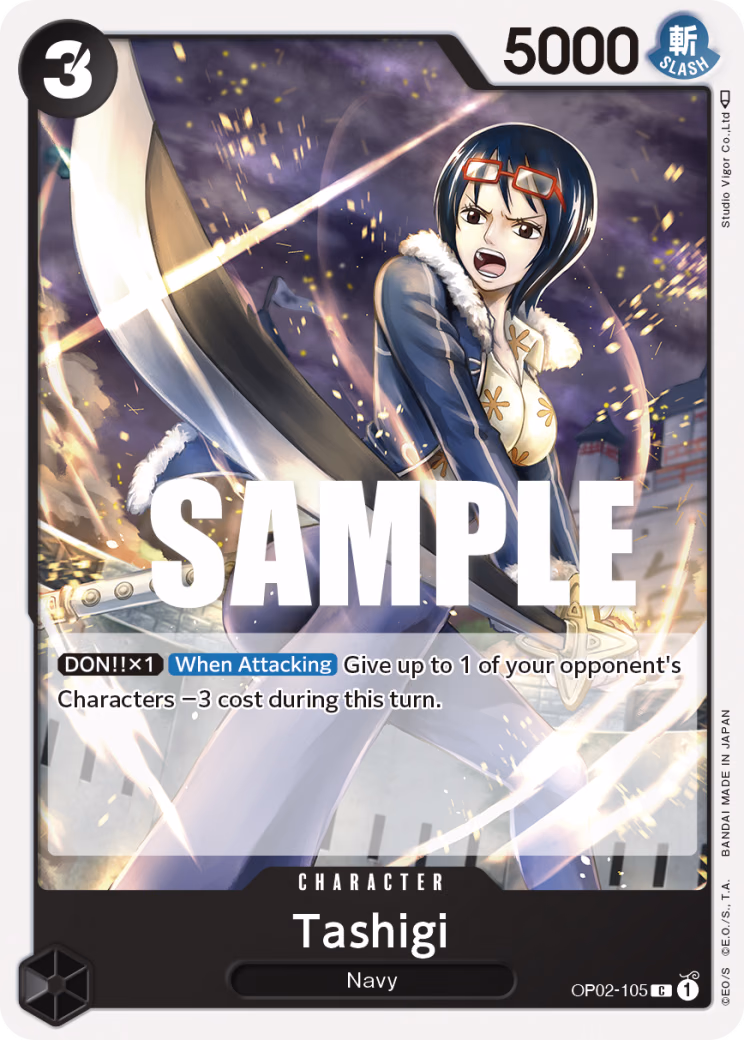 Tashigi One Piece card (OP02-105, Paramount War)
