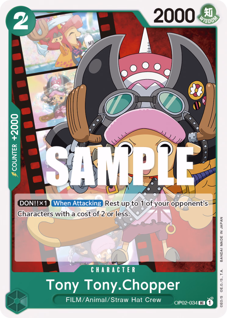Tony Tony.Chopper One Piece card (OP02-034, Paramount War)