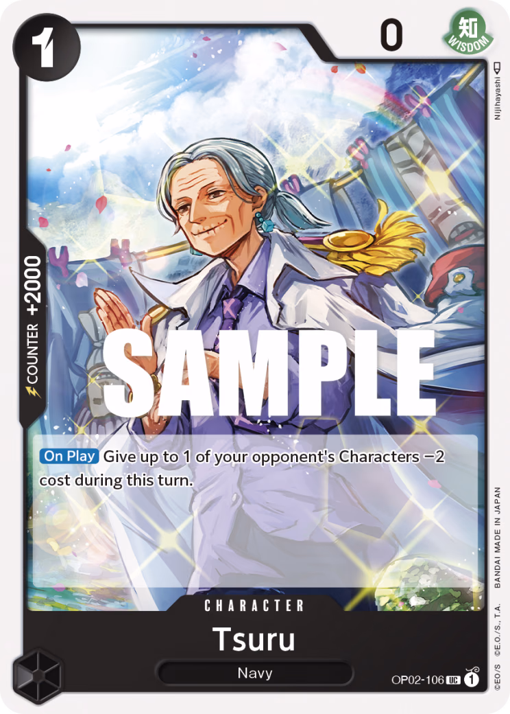 Tsuru One Piece card (OP02-106, Paramount War)