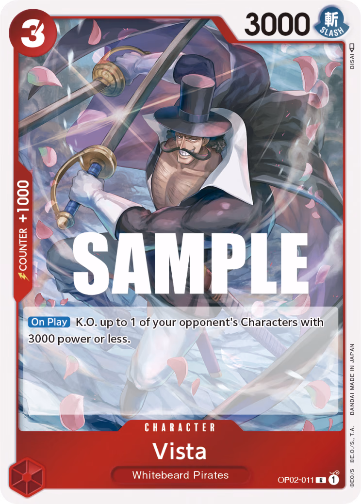 Vista One Piece card (OP02-011, Paramount War)