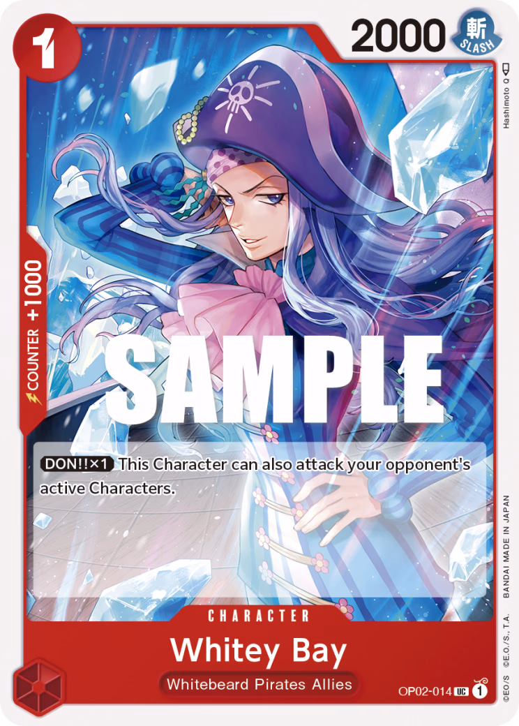 Whitey Bay One Piece card (OP02-014, Paramount War)