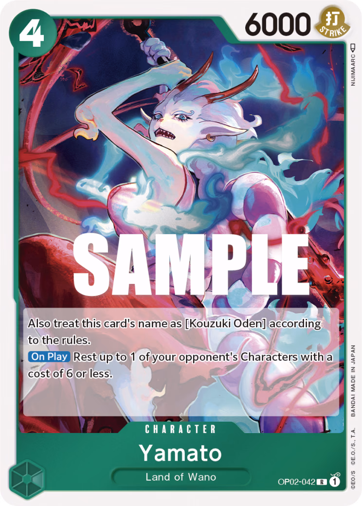 Yamato One Piece card (OP02-042, Paramount War)