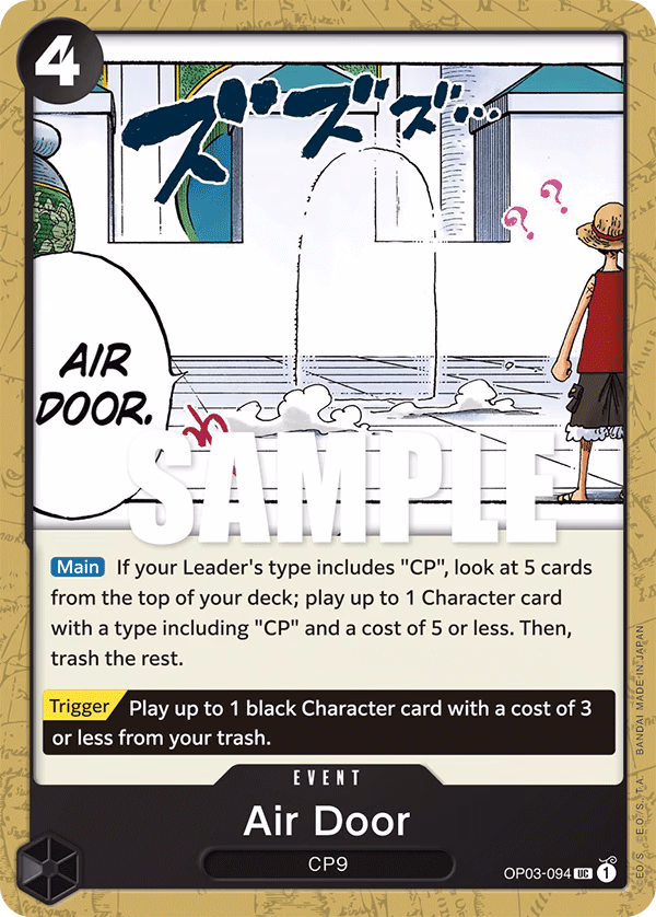 Air Door One Piece card (OP03-094, Pillars of Strength)