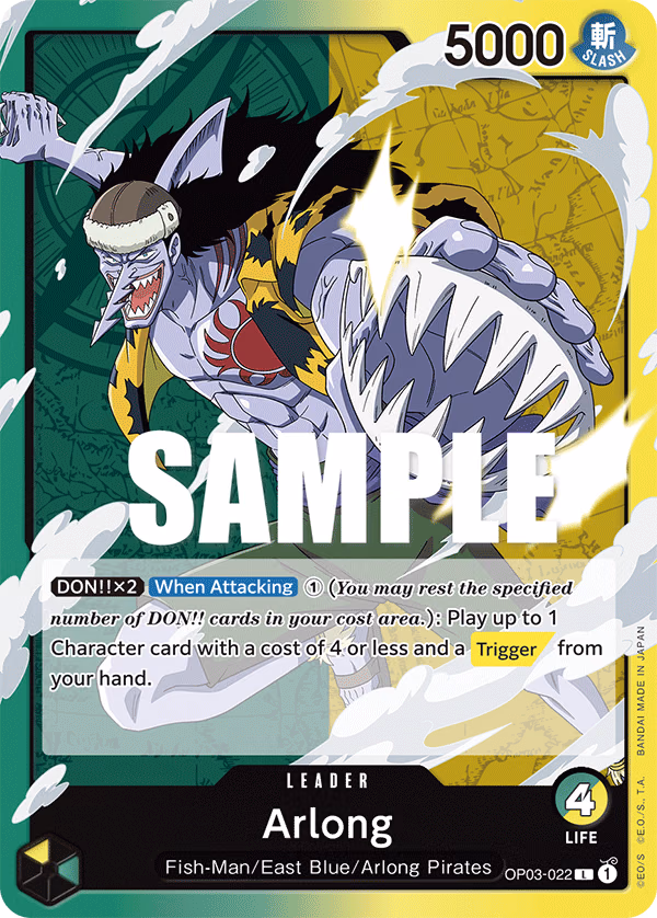 Arlong One Piece card (OP03-022, Pillars of Strength)