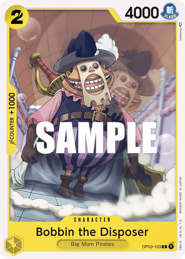 Bobbin the Disposer One Piece card (OP03-103, Pillars of Strength)