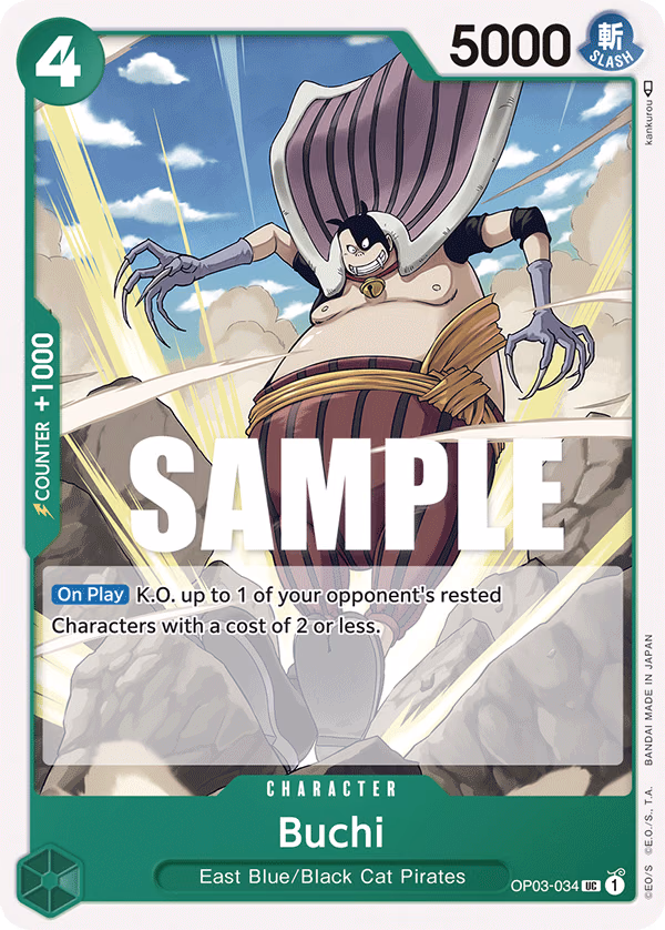 Buchi One Piece card (OP03-034, Pillars of Strength)