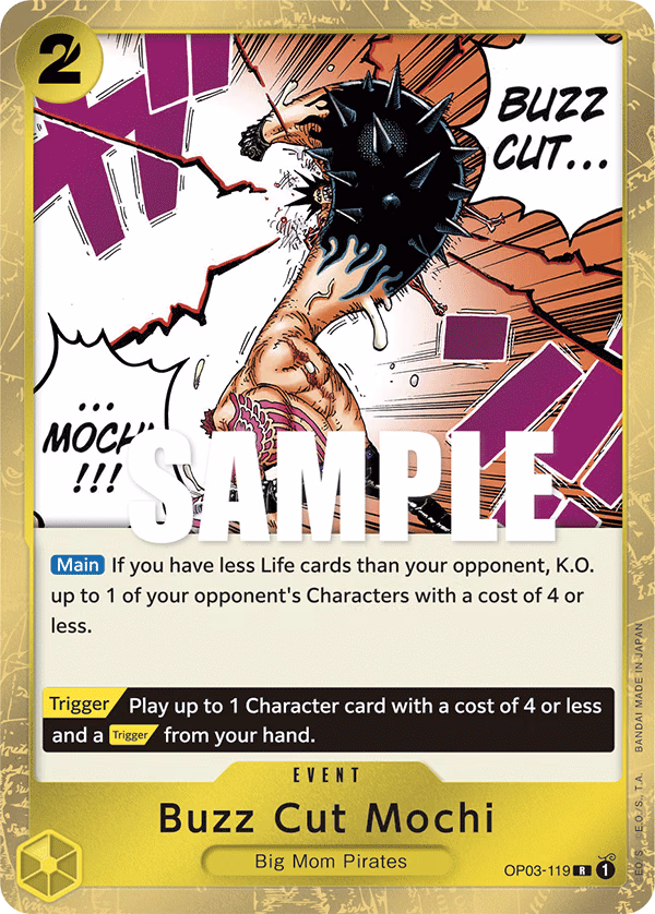 Buzz Cut Mochi One Piece card (OP03-119, Pillars of Strength)