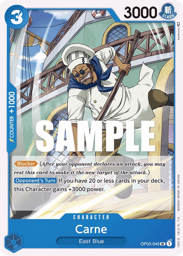 Carne One Piece card (OP03-045, Pillars of Strength)