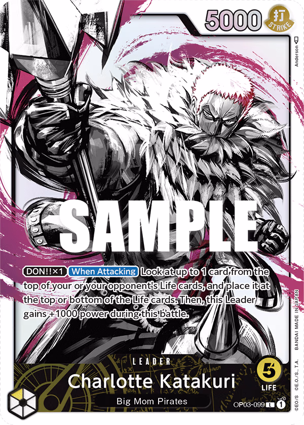 Charlotte Katakuri (Alternate Art) One Piece card (OP03-099, Pillars of Strength)