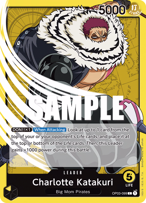 Charlotte Katakuri One Piece card (OP03-099, Pillars of Strength)