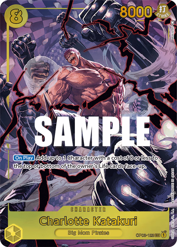 Charlotte Katakuri (Alternate Art) One Piece card (OP03-123, Pillars of Strength)
