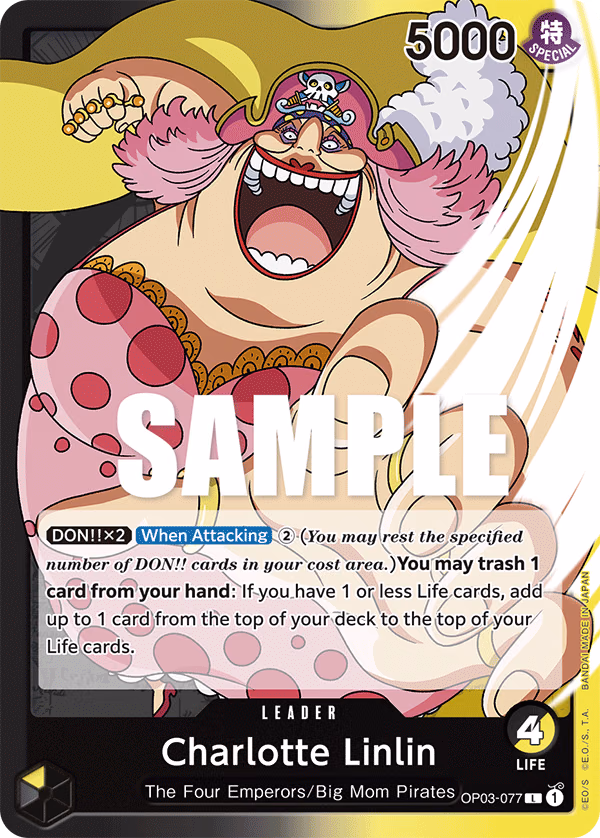 Charlotte Linlin One Piece card (OP03-077, Pillars of Strength)