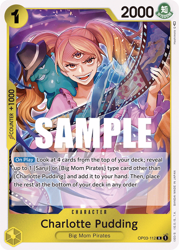 Charlotte Pudding One Piece card (OP03-112, Pillars of Strength)