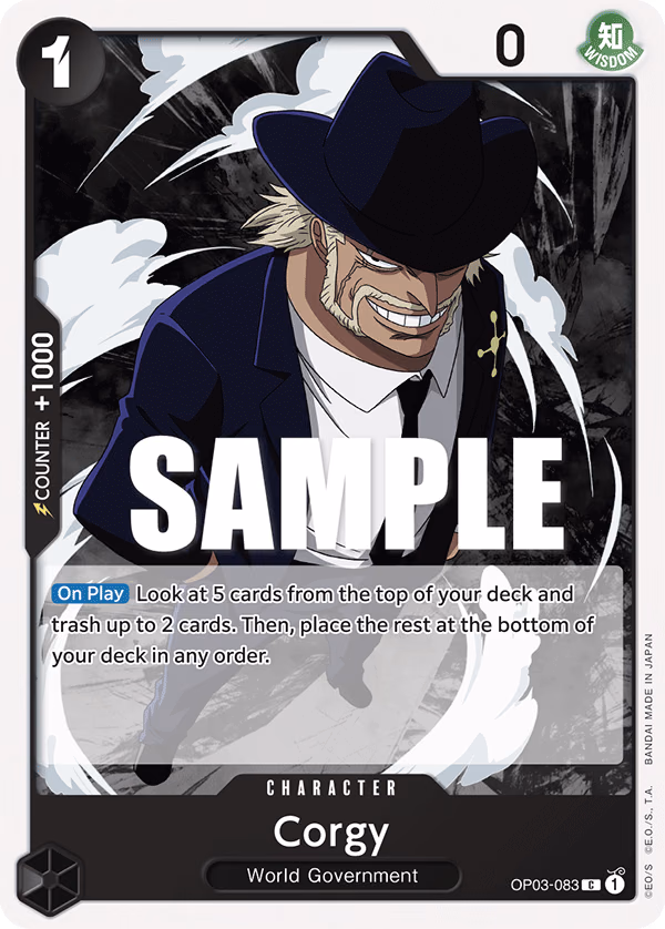 Corgy One Piece card (OP03-083, Pillars of Strength)