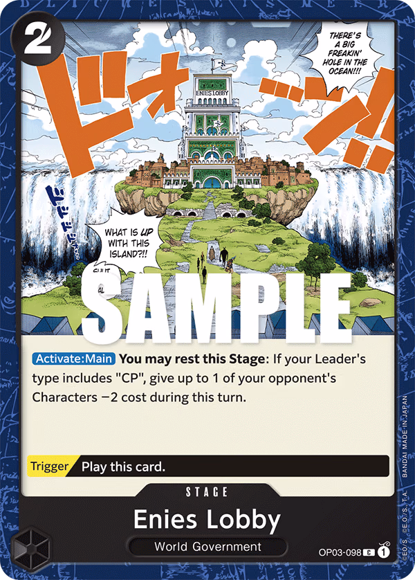 Enies Lobby One Piece card (OP03-098, Pillars of Strength)