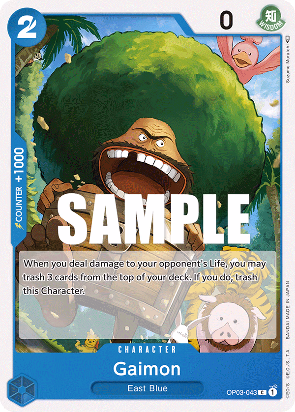 Gaimon One Piece card (OP03-043, Pillars of Strength)