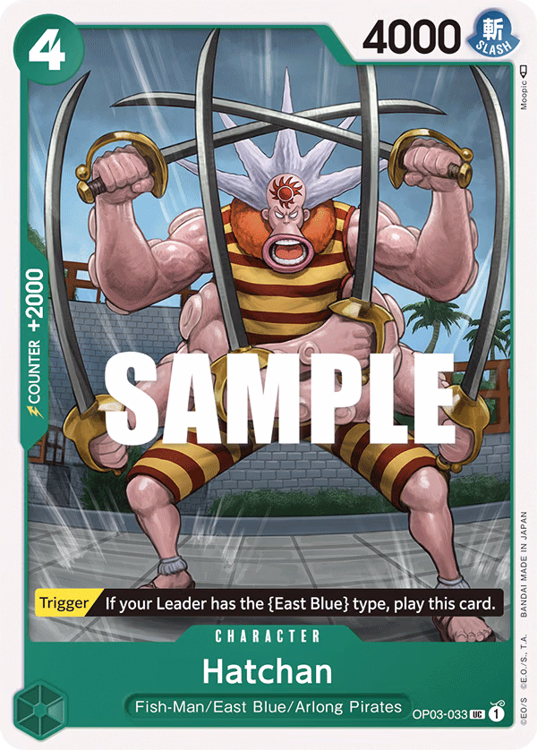 Hatchan One Piece card (OP03-033, Pillars of Strength)
