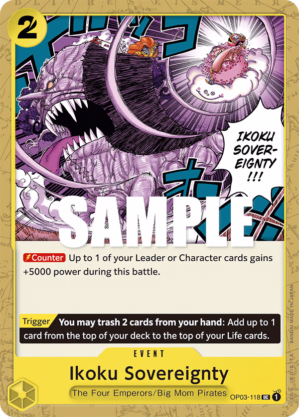 Ikoku Sovereignty One Piece card (OP03-118, Pillars of Strength)