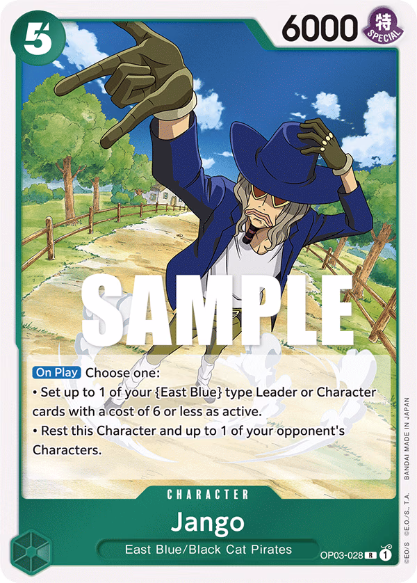 Jango One Piece card (OP03-028, Pillars of Strength)