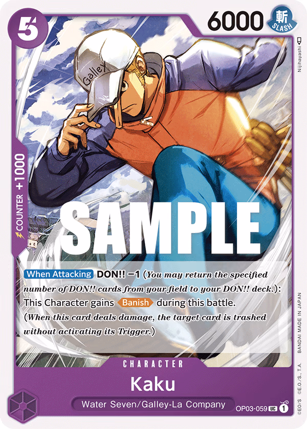 Kaku One Piece card (OP03-059, Pillars of Strength)