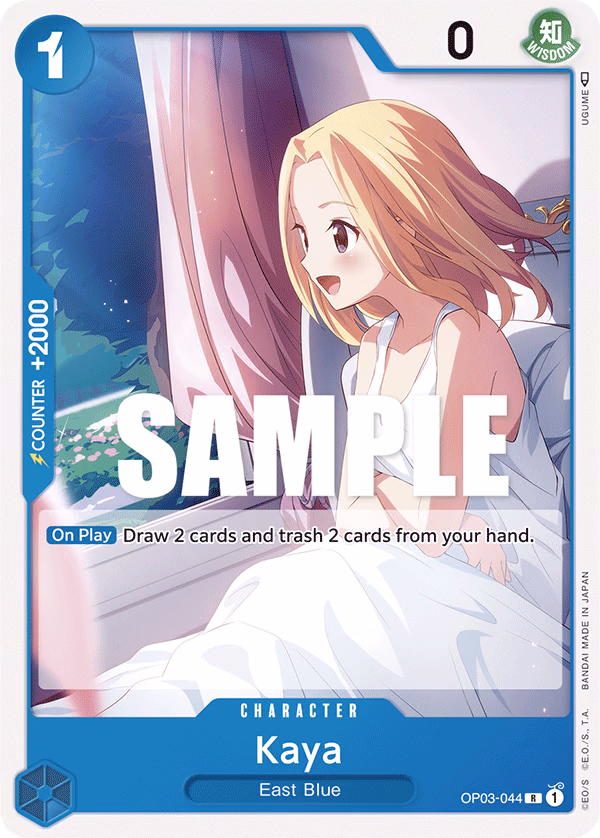 Kaya One Piece card (OP03-044, Pillars of Strength)