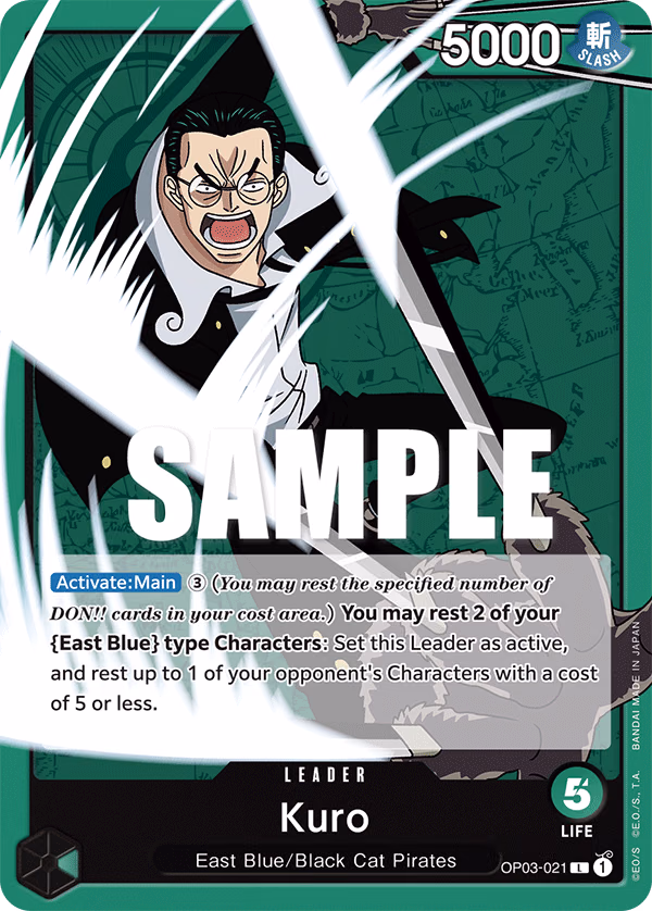 Kuro One Piece card (OP03-021, Pillars of Strength)