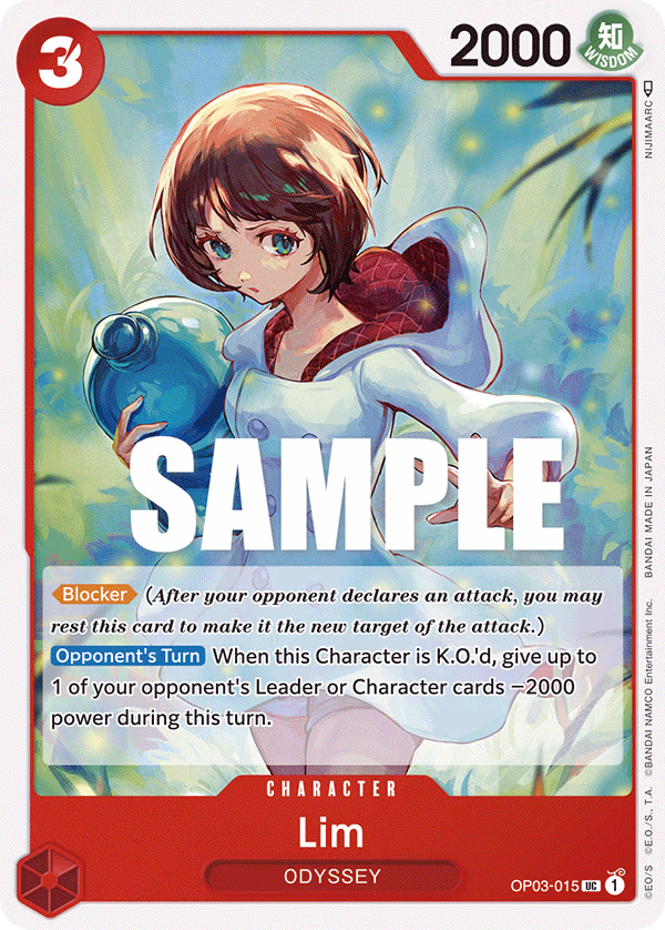 Lim One Piece card (OP03-015, Pillars of Strength)