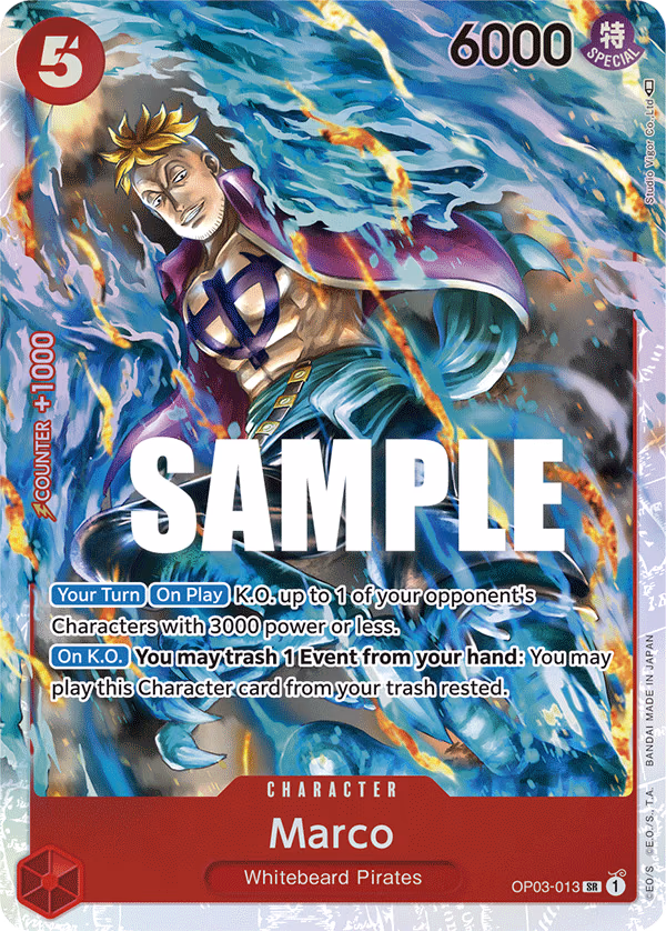 Marco One Piece card (OP03-013, Pillars of Strength)