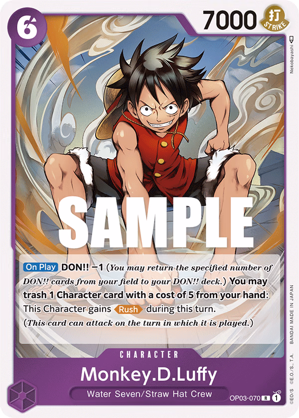 Monkey.D.Luffy One Piece card (OP03-070, Pillars of Strength)