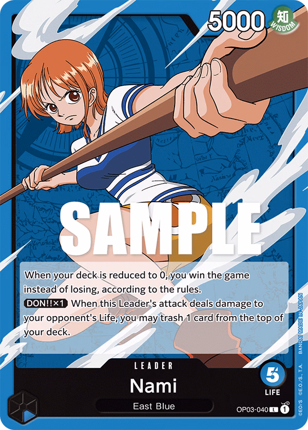 Nami One Piece card (OP03-040, Pillars of Strength)