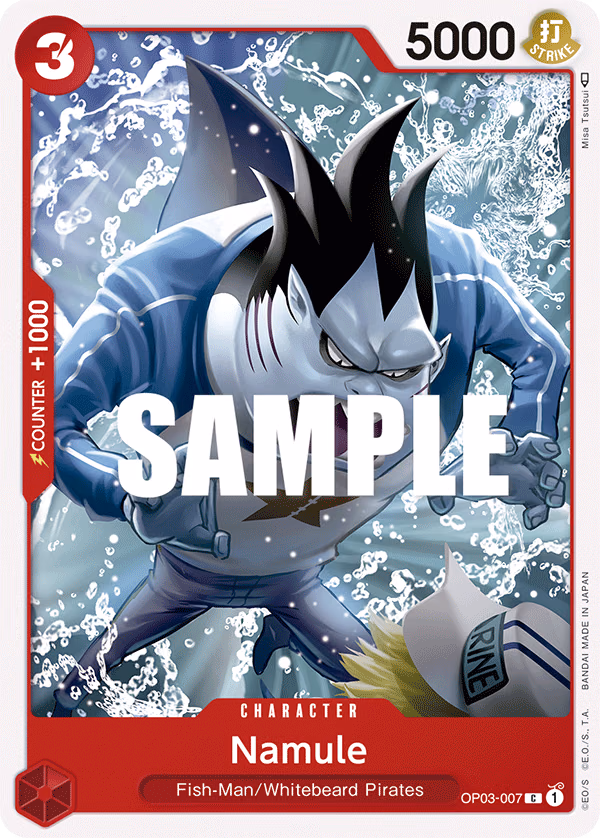Namule One Piece card (OP03-007, Pillars of Strength)