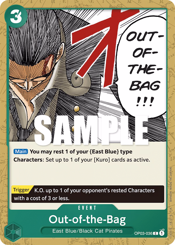 Out-of-the-Bag One Piece card (OP03-036, Pillars of Strength)