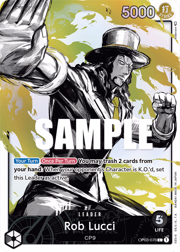 Rob Lucci (Alternate Art) One Piece card (OP03-076, Pillars of Strength)