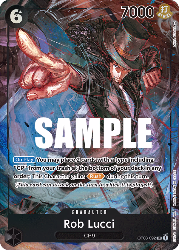 Rob Lucci (Alternate Art) One Piece card (OP03-092, Pillars of Strength)