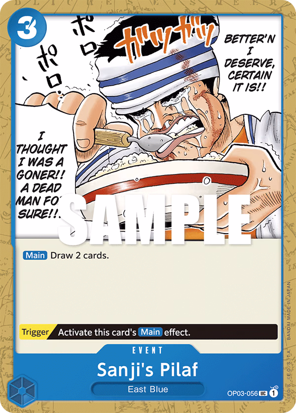 Sanji's Pilaf One Piece card (OP03-056, Pillars of Strength)