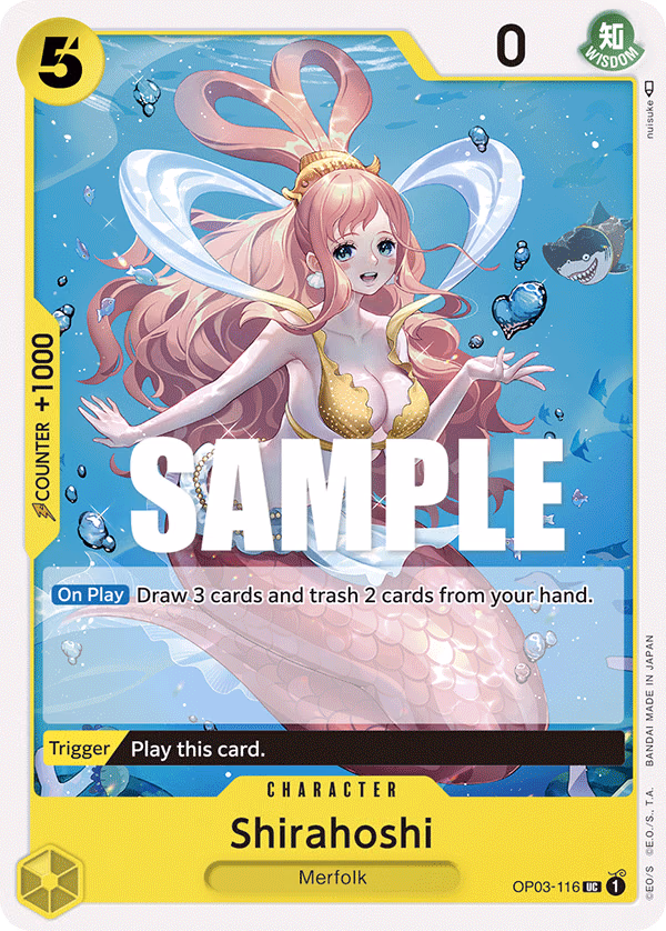 Shirahoshi One Piece card (OP03-116, Pillars of Strength)
