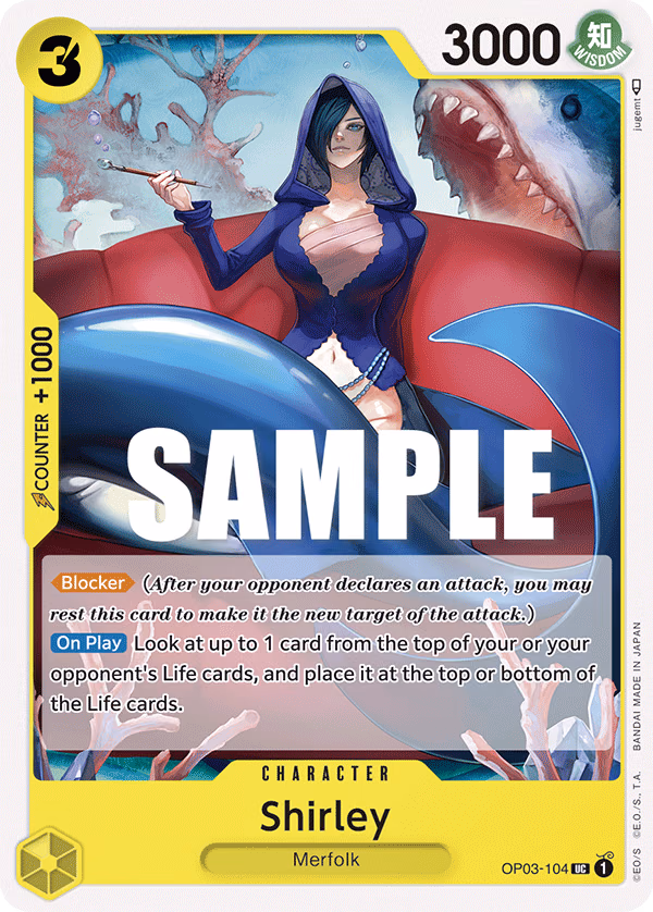Shirley One Piece card (OP03-104, Pillars of Strength)