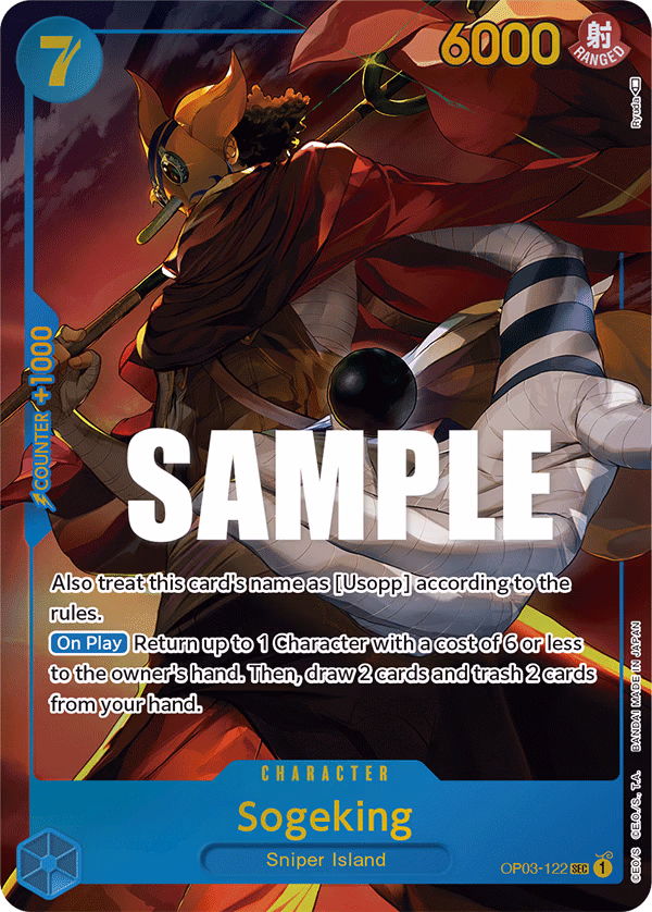 Sogeking (Alternate Art Manga) One Piece card (OP03-122, Pillars of Strength)