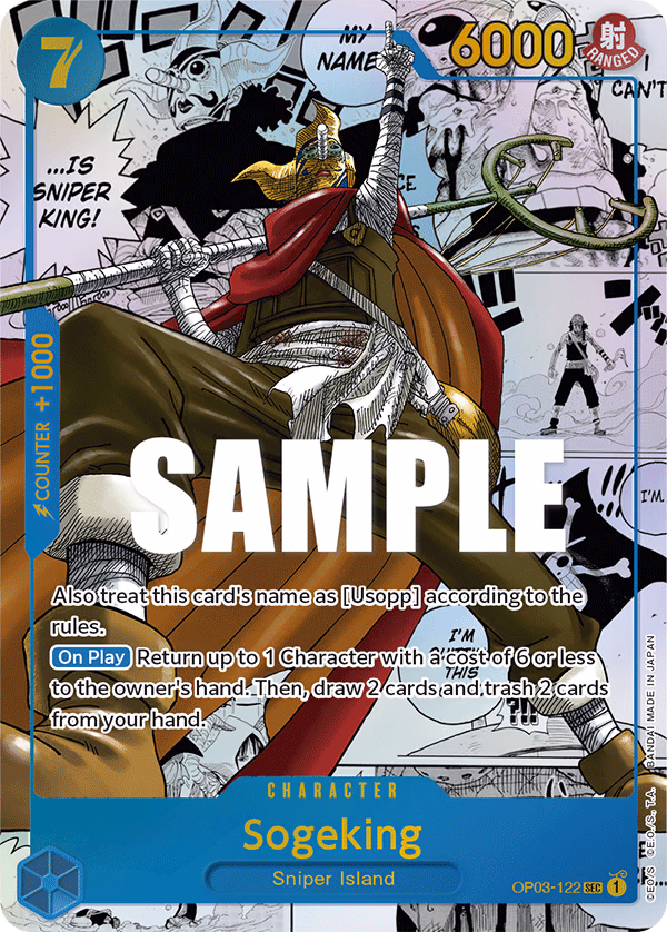 Sogeking (Alternate Art) One Piece card (OP03-122, Pillars of Strength)