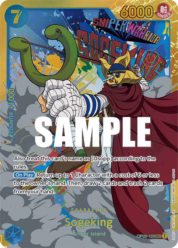 Sogeking One Piece card (OP03-122, Pillars of Strength)