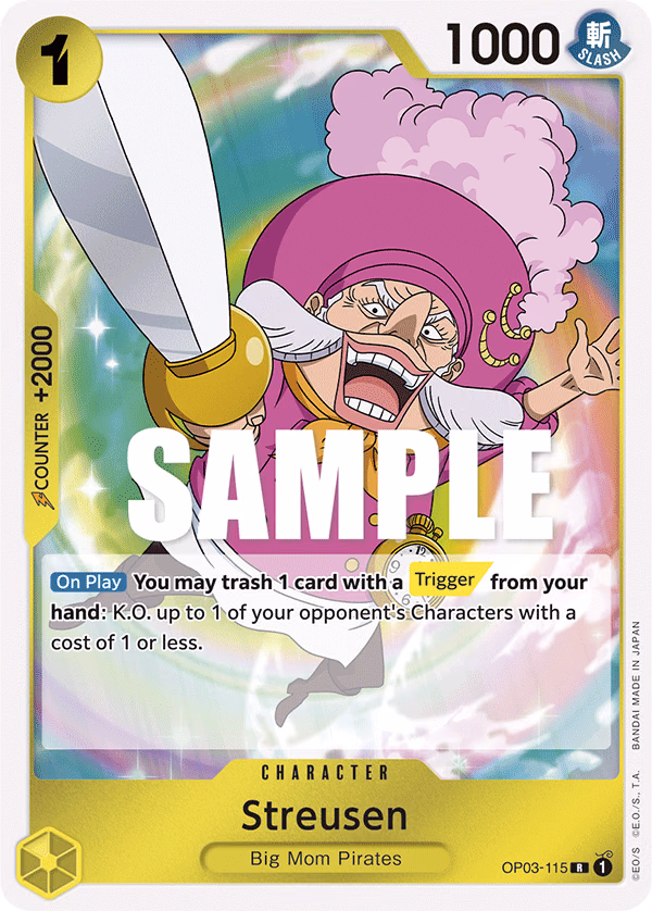 Streusen One Piece card (OP03-115, Pillars of Strength)