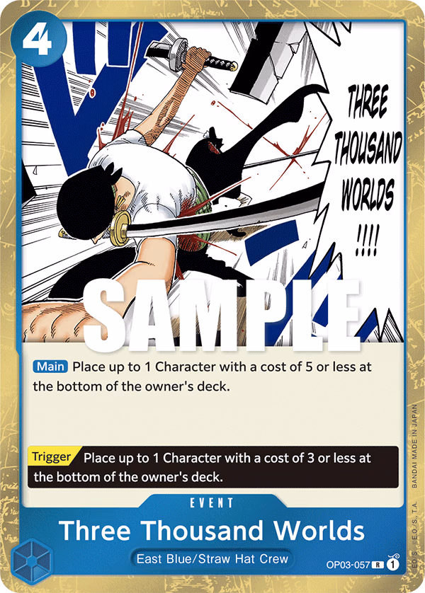 Three Thousand Worlds One Piece card (OP03-057, Pillars of Strength)