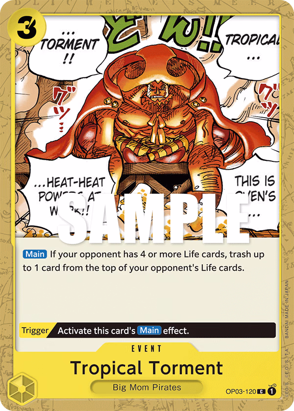 Tropical Torment One Piece card (OP03-120, Pillars of Strength)